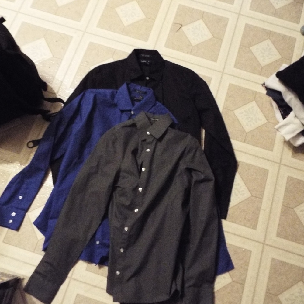 3 Lands End button downs